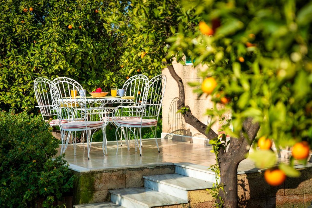 The Tower With The Orange Tree Garden Villa Ialysos  Exterior foto